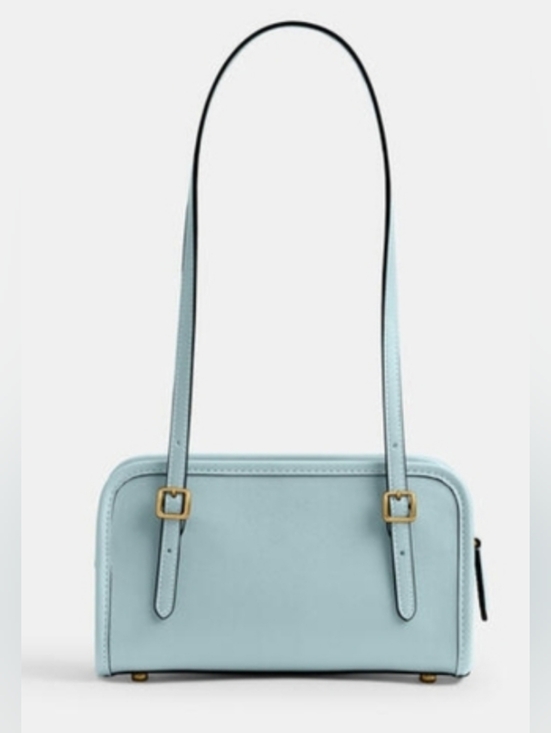 Coach Handbags - Coach Swing Zip 20 Trendy Mini Shoulder Bag - Light Blue